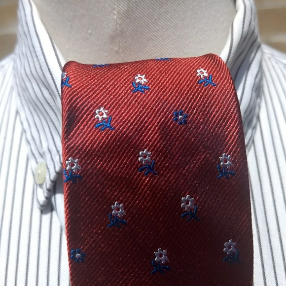 NWT J. Crew Factory floral print silk tie - Picture 2 of 5